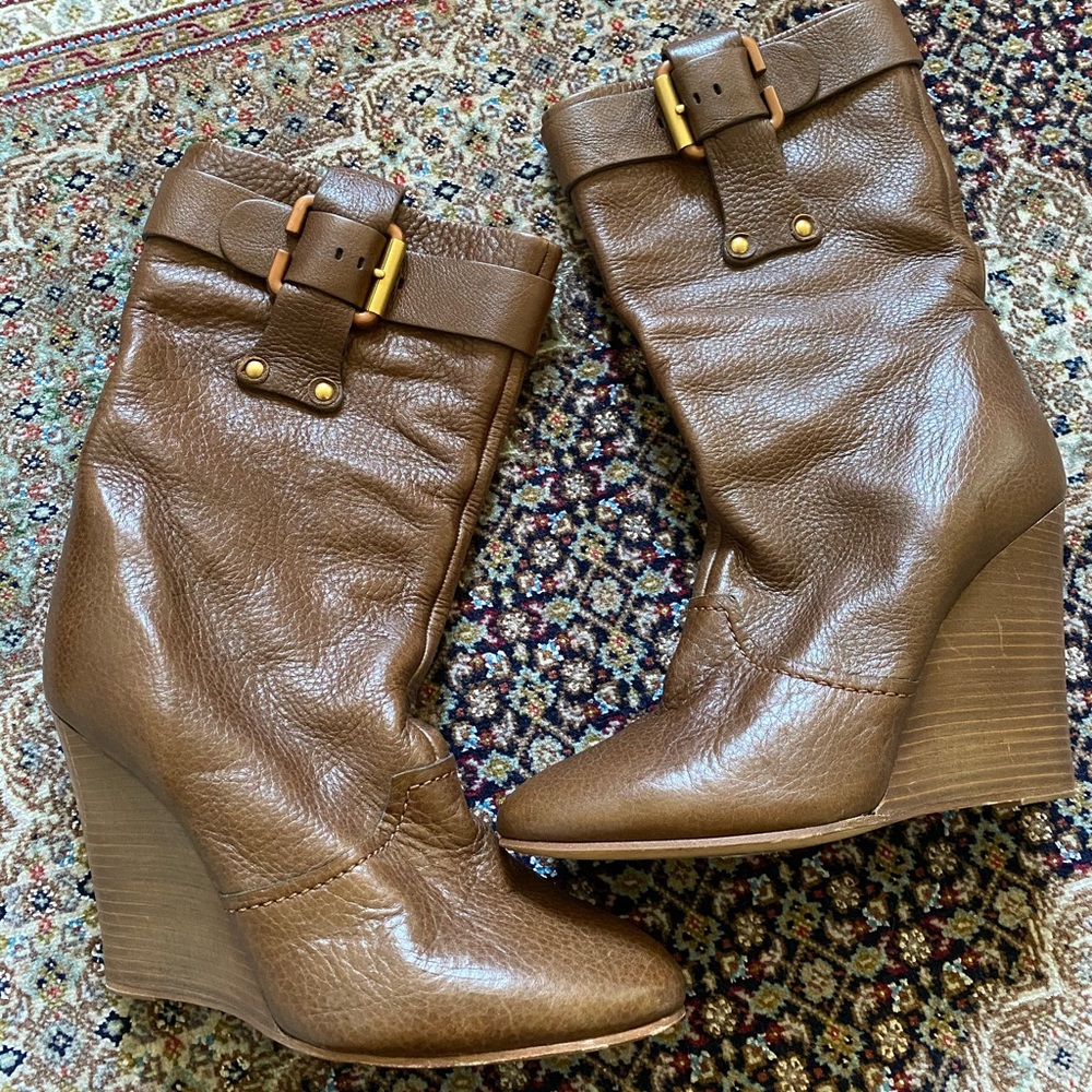 New chloe wedge boots 40